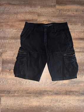 Men's Black Cargo Shorts - Classic Utility Style